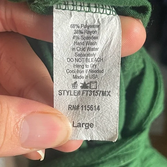 Mon Amie USA Green Halter Neck Plunge Maxi Dress Size Large Made in USA - Picture 5 of 5